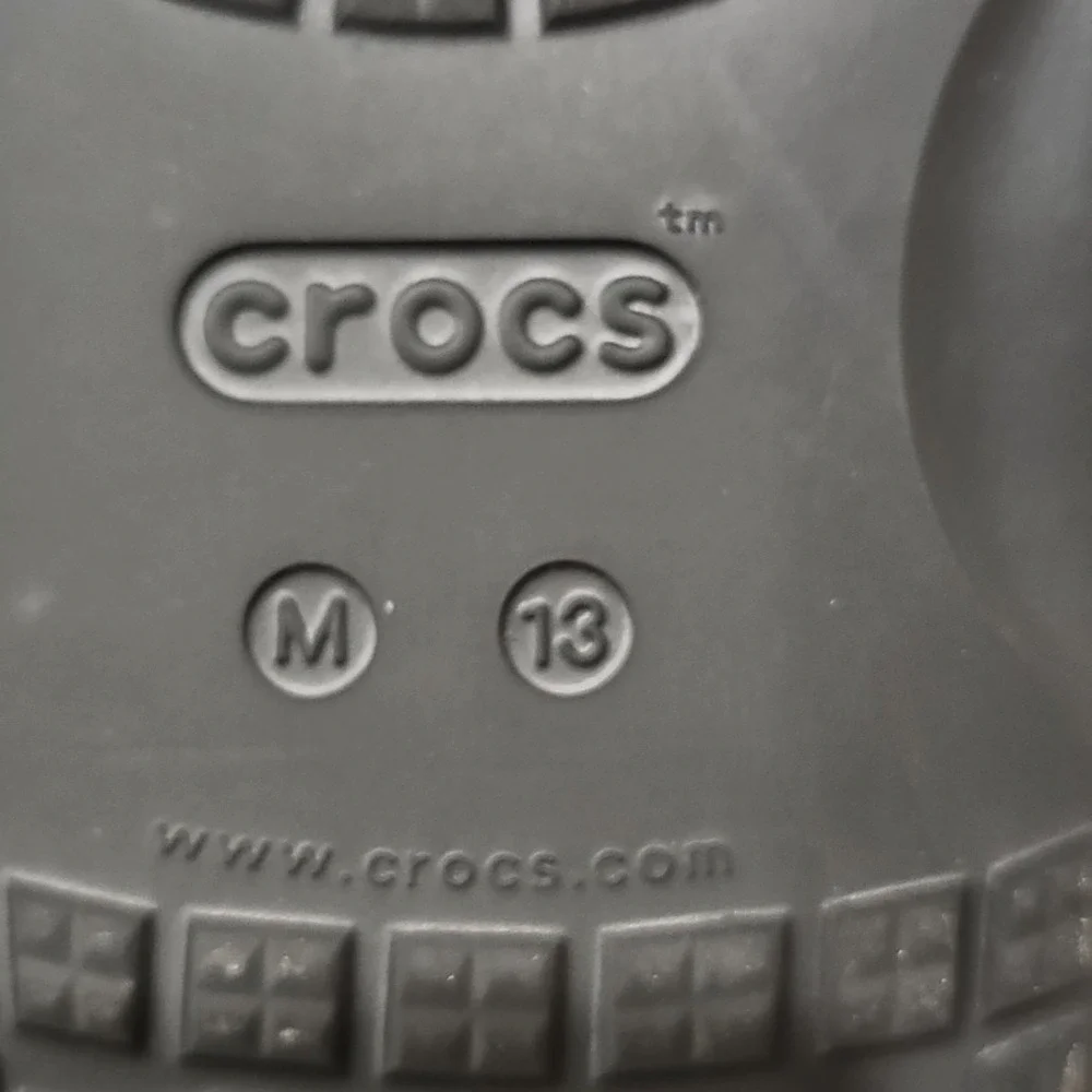 Crocs‎ Mens Size 13 Clogs Straps Black Slip On Beach Outdooor Rubber